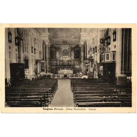 Torgiane (Perugis) Chiesa Parrocchiale Interno Italy Postcard - Picture 1 of 2